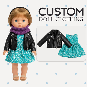 Conjunto de Ropa Personalizada de Fábrica para Muñecas American Girl de 18 Pulgadas, Vestido Estampado de Alta Calidad, Accesorios de Diseño - Product Image 1