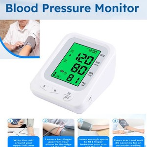 Monitor de presión arterial electrónico de grado de exportación, de grado médico, de alta precisión, totalmente automático, bilingüe (chino e inglés) - Product Image 4