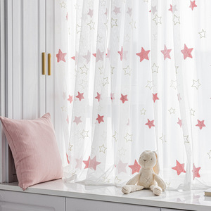 Xinlan nouveau rideau de broderie <span class=keywords><strong>baie</strong></span> <span class=keywords><strong>vitrée</strong></span> chambre enfants chambre Tulle rideau - Product Image 2