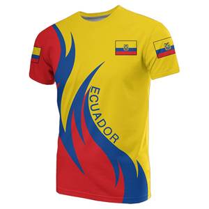 Camiseta <span class=keywords><strong>de</strong></span> Poliéster Personalizada al por Mayor en <span class=keywords><strong>Ecuador</strong></span>, Venta Caliente, con Bandera Nacional <span class=keywords><strong>de</strong></span> Lujo Unisex, Promocional - Product Image 6