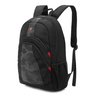Rahat 15.6 inç hafta sonu gecelik kolej okul çantaları erkekler su geçirmez bilgisayar dizüstü sırt çantası ile özel Logo