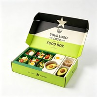 Caja de Cartón Ecológica para Alimentos Saludables, Caja para Sándwiches, Caja de Sushi Corrugada en Oferta, Caja Desechable para Almuerzo, Caja para Bocadillos