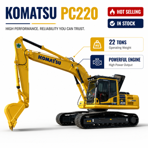 Excavadora Komatsu PC220 usada a precio económico, 22 toneladas, origen Japón, excavadora de cadenas para proyectos de construcción de terraplenes, en stock con certificación CE - Product Image 1
