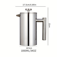 Vente à chaud en acier inoxydable à double paroi de haute qualité Prensa Francesa French Press Coffee Plunger Coffee & Tea Sets