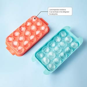 Bandeja de hielo de bola redonda con logotipo personalizado, molde de plástico para hacer bolas de hielo, <span class=keywords><strong>Mini</strong></span> bandeja de cubitos de hielo circular de 15 cavidades para beber whisky y jugo - Product Image 4