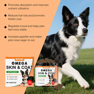 कुत्तों में ओमेगा स्किन कोट के पूरक 200 जी सैल्मन तेल धा एपा स्वस्थ त्वचा चमकदार कोट फैक्ट्री को सपोर्ट करता है - Product Image 3