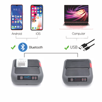 Mini Impresora Térmica de Etiquetas BT con Conectividad USB, Compatible con Android/iOS, Ancho de Impresión de 80 mm, 1 Año de Garantía - En Stock