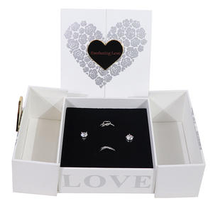 Boîte cadeau <span class=keywords><strong>en</strong></span> forme de cœur avec poignée pour parfum, bijoux, jour de la Saint-Valentin, avec matériau papier écologique - Product Image 2