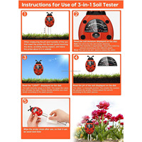 Testeur de sol numérique npk Meter 3 en 1 Compteur de sol, kit de test de pH/lumière/humidité du sol kit de test de sol pour plantes d'intérieur et d'extérieur