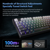 FURYCUBE IP75 Wired Mechanical Feel Keyboard RGB 26-Key Anti-Ghosting Multifunctional Smart Knob Fit for Daily Gaming Keyboard