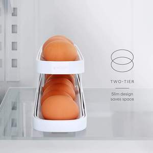 Wholesale Kitchen Organizer Plastic Trays Automatic Rolling <b>Storage</b> Rack Holder Fridge Dispenser Bin - Product Image 6