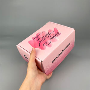 Ağır <span class=keywords><strong>3</strong></span> katmanlı 12x12x12 degrade pembe gül altın Logo Uv baskı ile posta gönderim kutusu - Product Image 5