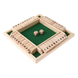 In stock Deluxe quattro lati In legno chiudi la scatola dadi gioco da tavolo per bambini adulti