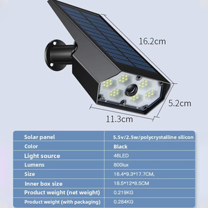 Năng lượng mặt trời LED giám sát an ninh IP65 thiết kế chống thấm nước năng lượng mặt trời cảm biến chuyển động tường ánh sáng mô phỏng Camera giám sát cho nơi cư trú - Product Image 2