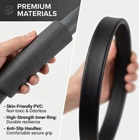 Anillo de Pilates Personalizado al por Mayor, Marco de Fibra de Vidrio de Alta Elasticidad, Círculo de Fitness Antideslizante Negro para Yoga y Pilates