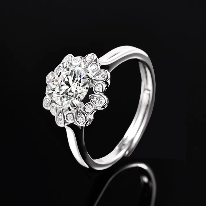 2023 Women Wedding Rings Set Couple Engagement 925 Silver Jewelry Trendy Moissanite Ring Diamond