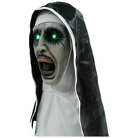Masque de visage en latex effrayant et effrayant pour enfants, fête d'Halloween, mascarade, accessoires de fête cosplay, accessoires d'horreur, masque de poupée fantôme religieuse bébé