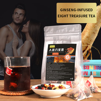 Thé Herbal Bio Énergisant pour Hommes au Ginseng et au Goji, Fait Main, Qualité Supérieure, Certifié ISO, 5g*30, pour la Fertilité Masculine