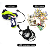 Pistolet lumineux led avec poignée de pistolet, lampe vibrante avec télécommande, jeux vidéo de tir