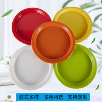 Assiettes en plastique jetables RTS pour barbecue extérieur Assiettes de fruits de 5 à 10 pouces Assiettes rondes Vaisselle de fête