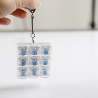 Ensemble de porte-clés lumineux créatifs à 9 touches, personnalisables UV, pour jouets à déballer, en plastique, réutilisables, légers, gadget anti-stress