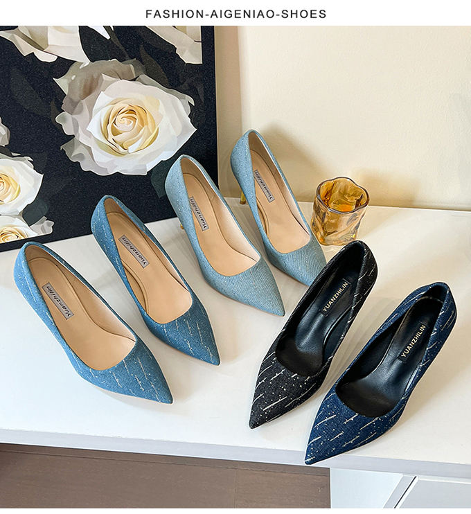 Wholesale Hot Selling Big Sizes Stiletto Shoes Factory Ladies Dress Women Pointed Toe Heel Shoes For Ladies