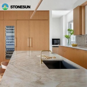 משטחי עבודה, כיורים, פאנלים לקירות, משטחי אמבטיה ומשטחי מטבח מאבן קוורציט טאג' מאהל טבעית של סטון-סון - Product Image 6