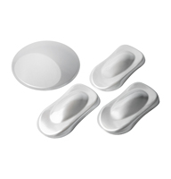 Peinture en poudre hybride blanche RAL 9003/9016, finition brillante, texture sable froissé