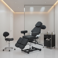 Kangmei Salon Furniture Wholesale Black Multifunctional Reclining Hydraulic Adjustable Massage <strong>Tattoo</strong> Artist Bed <strong>Chair</strong> Table