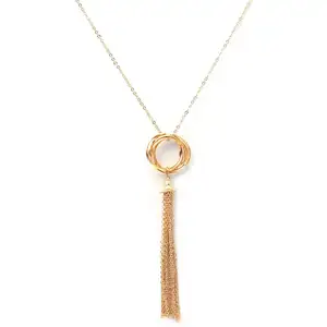 Fashion Retro Simple Ornaments round shape long necklace For Women XL1268