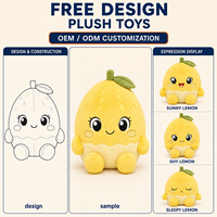 Coussin en forme de tranche de citron personnalisé, en peluche longue et coton PP, super doux, rembourré, fabricant OEM ODM en gros