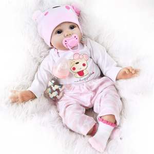 Großhandel NEU 58CM Reborn Kleinkind Baby Girl Doll Weiche kuschel ige Stoff körper lebensechte 3D-Hautfarbe mit Genesis Paint Art Doll - Product Image 6