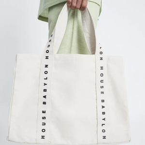 हैंडल स्ट्रैप शॉपिंग पर 12oz मोटी बड़े कपास कैनवास के लिए सक्रिय जीवन शैली टोटे बैग जिम के लिए - Product Image 2