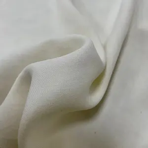 Soft PFD Undyed Washed Solid Silk Fuji Designer Fashion Fabric 100%Spun Silk Fabric in Beige