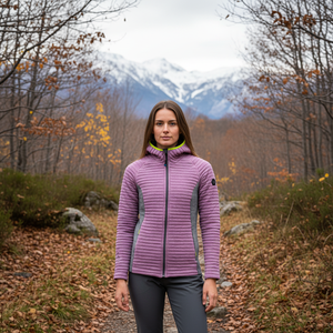 Felpa con cerniera di alta qualità da donna PRESOLANA felpa con Logo personalizzato foderato per abbigliamento lungo autunno/inverno con Design leggero - Product Image 3