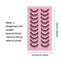 Faux cils en acrylique en gros pour fabricants, dix paires, naturels, épaisseur 0.07, 3D multicouches, réutilisables, sans cruauté animale