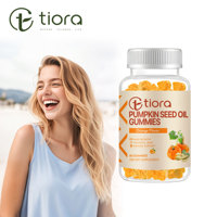 Gummies Tiora en gros pour la croissance des cheveux à base de palmier nain pressé à froid, de graines de citrouille et de biotine, marque privée pour femmes, complément alimentaire