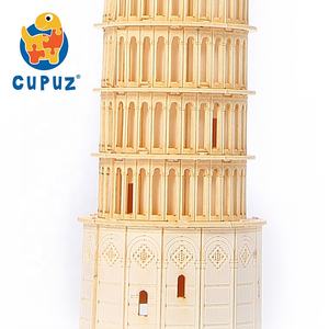 Cadeau souvenir artisanal, puzzle en papier 3D, modèle architectural en <span class=keywords><strong>carton</strong></span> de la tour de Pise inclinée - Product Image 3