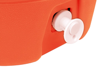 Glacière en plastique ronde de 28 L pour la pêche en plein air, boîte à boissons avec robinet, glacière à glace, coffre, logo personnalisé