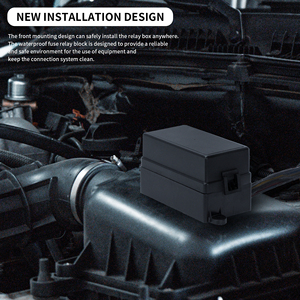 Caja de fusibles de relé automotriz de 12 vías precableada de nailon ignífugo, toma de relé de montaje en superficie de 4 pines, bloque de soporte de fusibles de 40A - Product Image 6