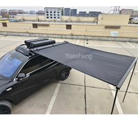 Tente de camping latérale pour voiture à 90 degrés, installation facile, abri toutes saisons, auvent latéral rigide, tente de voiture imperméable 2*2.5M, tente de toit