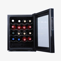 Refroidisseur de vin électronique 20 bouteilles à porte unique Réfrigérateur semi-conducteur Porte en verre Électrique Autoportant Extérieur Voiture RV Utilisation