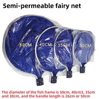 Épuisette de pêche professionnelle en alliage d'aluminium, toile semi-perméable, sans risque pour les poissons, pour bassins de pisciculture (Koi, Angelfish)
