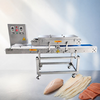 Machine automatique de découpe de poisson et de bœuf avec lame antiadhésive, équipement de traitement de la viande haute capacité, trancheuse de poitrine de canard de comptoir