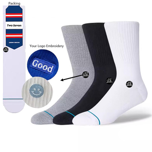 Vendita all'ingrosso di <span class=keywords><strong>calze</strong></span> di cotone personalizzate stile Logo ricamato <span class=keywords><strong>donna</strong></span> <span class=keywords><strong>donna</strong></span> cina <span class=keywords><strong>senza</strong></span> <span class=keywords><strong>cuciture</strong></span> <span class=keywords><strong>calze</strong></span> sportive spesse imbottite fabbrica - Product Image 1