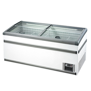 Réfrigérateur commercial avec couvercle coulissant en verre, style européen, congélateur horizontal pour supermarché, modèle WD-580D - Product Image 1