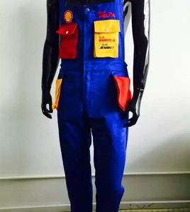 Cargo bavaglino complessivo uomo pantaloni da lavoro Multi tasche abbigliamento da lavoro stazione di servizio personale elettricista carpentiere indossare Patchwork - Product Image 6