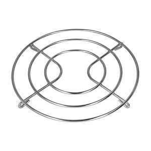 Metaltex Untersetzer Metall verchromt Ø 20cm H 1,6 cm silberfarben - Product Image 1