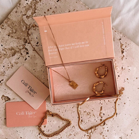 Boîte à bijoux imperméable réutilisable et écologique, boîte d'emballage pour bracelet avec logo personnalisé, magnétique