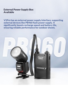 Système de flash double professionnel <span class=keywords><strong>V1</strong></span> Pro à tête ronde SU-1, lumière d'appoint détachable TTL HSS Type-C <span class=keywords><strong>Speedlite</strong></span> 76WS - Product Image 1